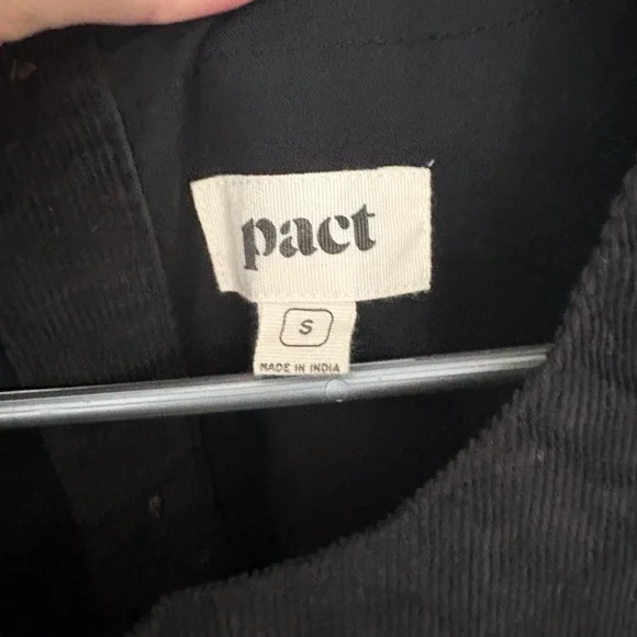 Pact Corduroy Sleeveless Black Vest NWOT Size S - Picture 5 of 5